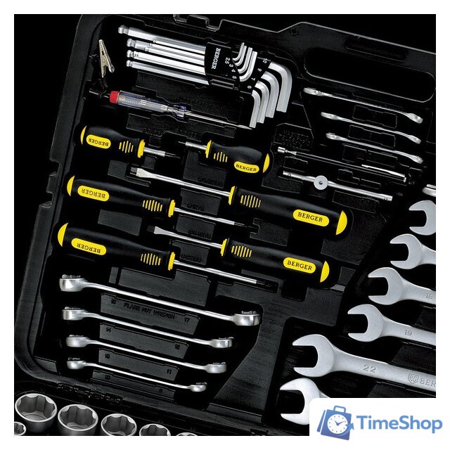 Универсальный набор инструментов Berger BG141-1214 (141 предмет) - Изображение №8 — Интернет-магазин Time-Shop