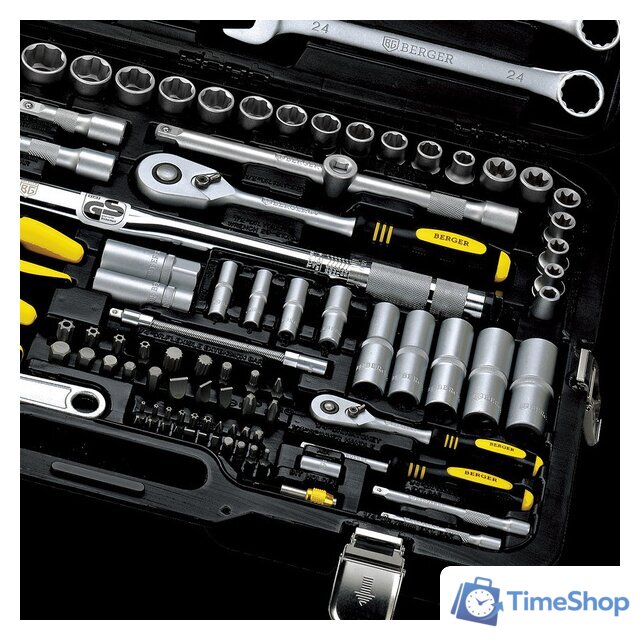 Универсальный набор инструментов Berger BG141-1214 (141 предмет) - Изображение №6 — Интернет-магазин Time-Shop