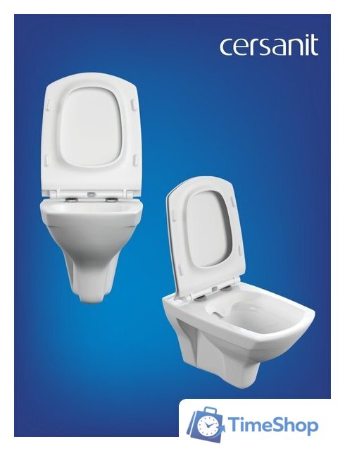 Унитаз подвесной Cersanit Carina New Clean On с инстал. Link Pro (с кнопкой Twins 63534 черный/золото) - Изображение №11 — Интернет-магазин Time-Shop