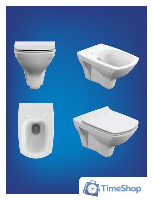 Унитаз подвесной Cersanit Carina New Clean On с инстал. Link Pro (с кнопкой Twins 63534 черный/золото) - Изображение №10 — Интернет-магазин Time-Shop