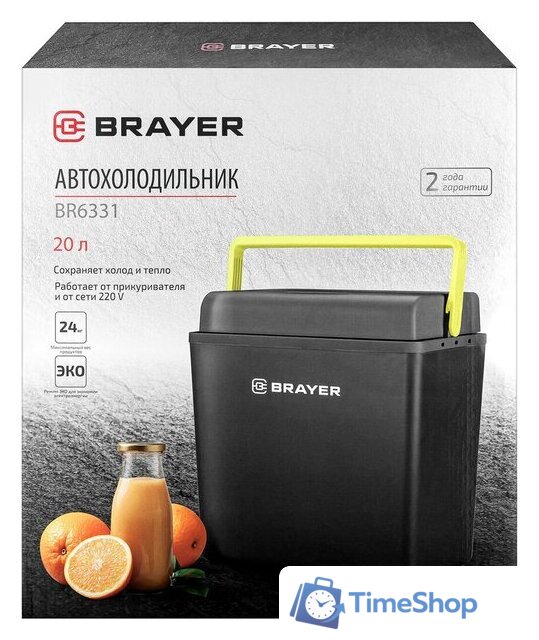 Термоэлектрический автохолодильник Brayer BR6331 20л (черный) - Изображение №12 — Интернет-магазин Time-Shop
