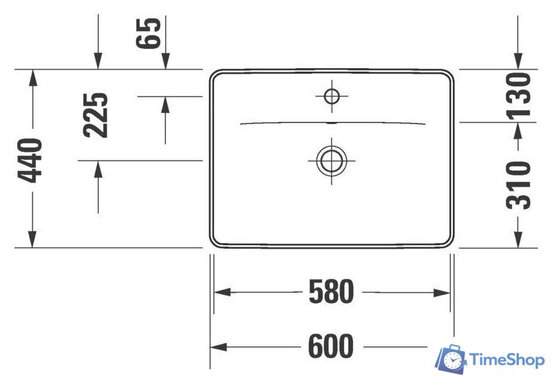 Умывальник Duravit D-Neo 0357600027 - Изображение №5 — Интернет-магазин Time-Shop