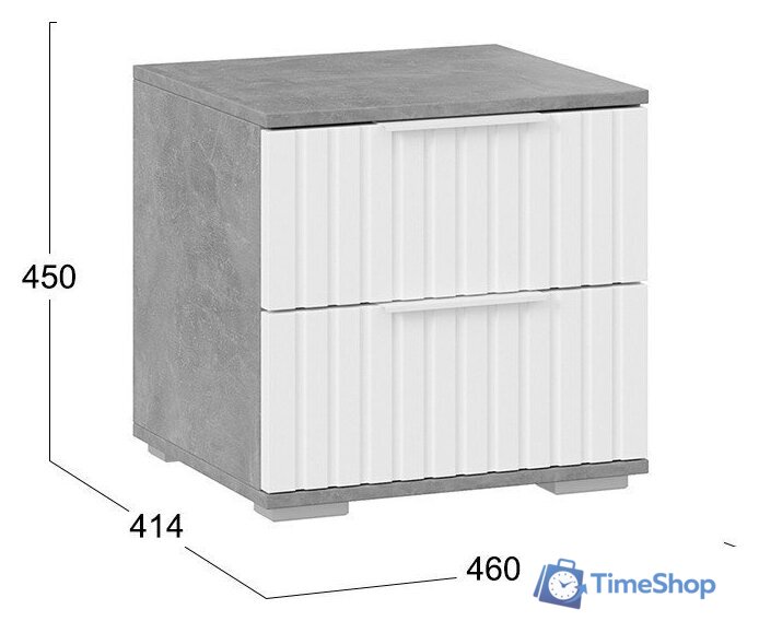Тумба Трия Хилтон (ателье светлый/белый матовый) - Изображение №5 — Интернет-магазин Time-Shop