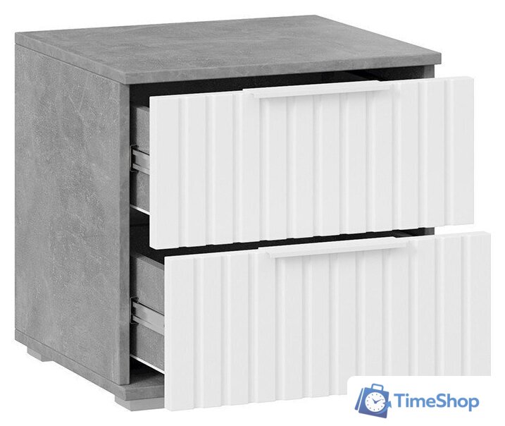 Тумба Трия Хилтон (ателье светлый/белый матовый) - Изображение №2 — Интернет-магазин Time-Shop