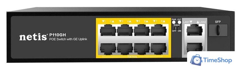 Неуправляемый коммутатор Netis P110GH - Изображение №1 — Интернет-магазин Time-Shop