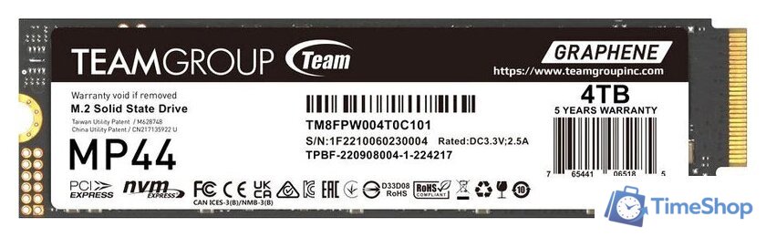 SSD Team MP44 4TB TM8FPW004T0C101 - Изображение №1 — Интернет-магазин Time-Shop