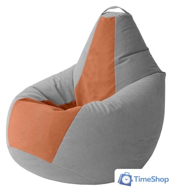 Кресло-мешок Kreslomeshki Груша Kombo XXXL GKV-145x100-SL (сталь/лисий) - Изображение №1 — Интернет-магазин Time-Shop