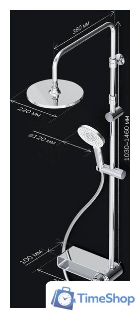 Душевая система  AM.PM X-Joy F0785A600 - Изображение №11 — Интернет-магазин Time-Shop