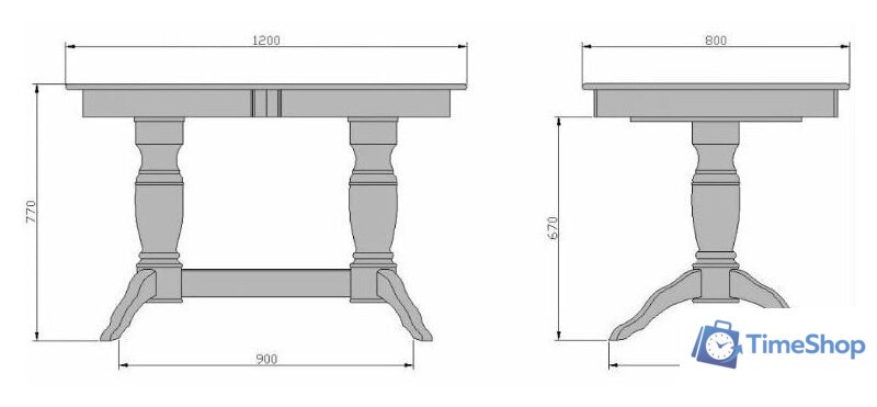 Кухонный стол Мебель-класс Пан (сатин) - Изображение №4 — Интернет-магазин Time-Shop