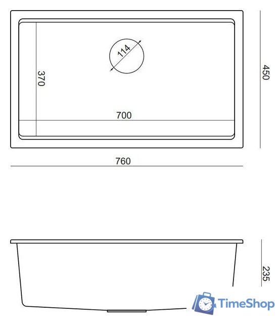 Кухонная мойка Quadron HQD7644U8_BS_U - Изображение №6 — Интернет-магазин Time-Shop