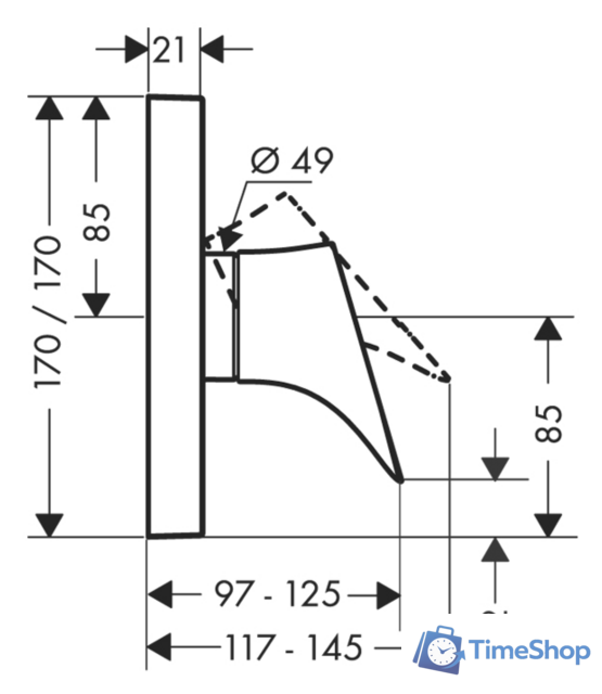 Смеситель без скрытого механизма Axor Starck Organic 12605000 - Изображение №2 — Интернет-магазин Time-Shop