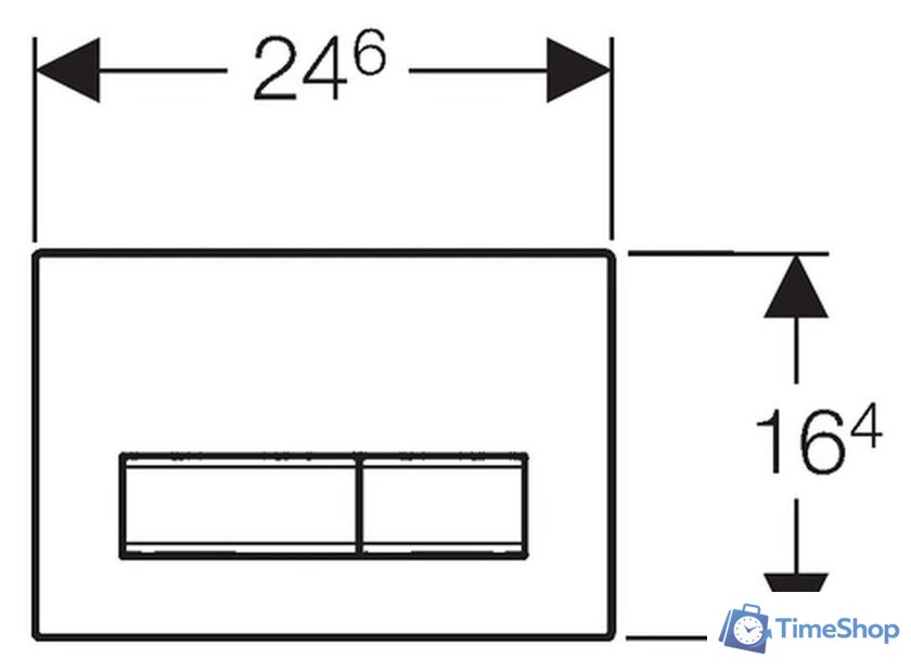 Панель смыва Geberit Sigma 50 115.788.00.1 (под плитку) - Изображение №2 — Интернет-магазин Time-Shop