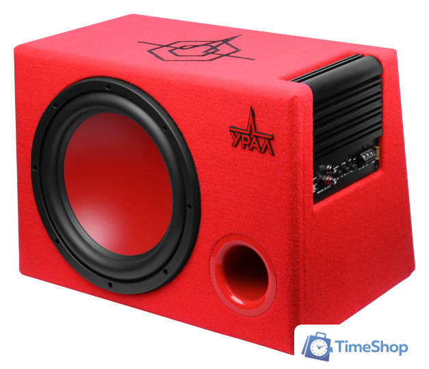 Корпусной активный сабвуфер Урал АС-У12А (красный) - Изображение №1 — Интернет-магазин Time-Shop