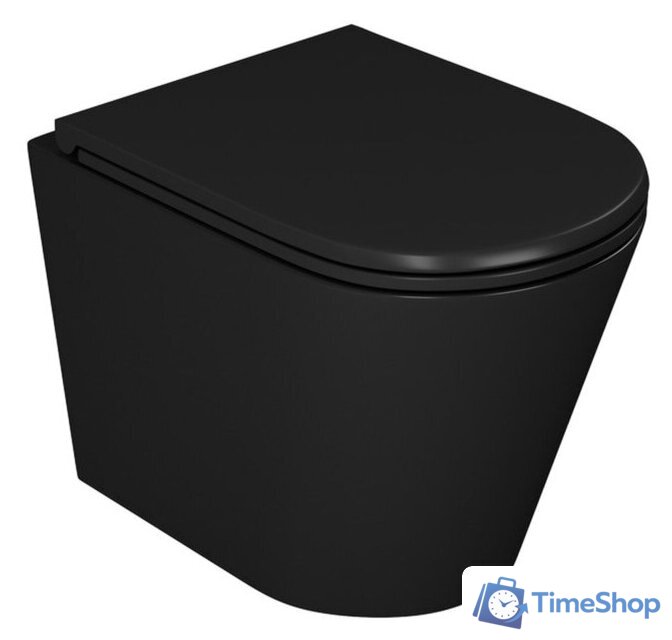 Унитаз подвесной D&K Venice DT1026025 (черный, сиденье микролифт) - Изображение №1 — Интернет-магазин Time-Shop