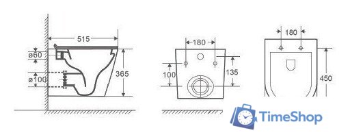 Унитаз подвесной D&K Venice DT1026025 (черный, сиденье микролифт) - Изображение №13 — Интернет-магазин Time-Shop