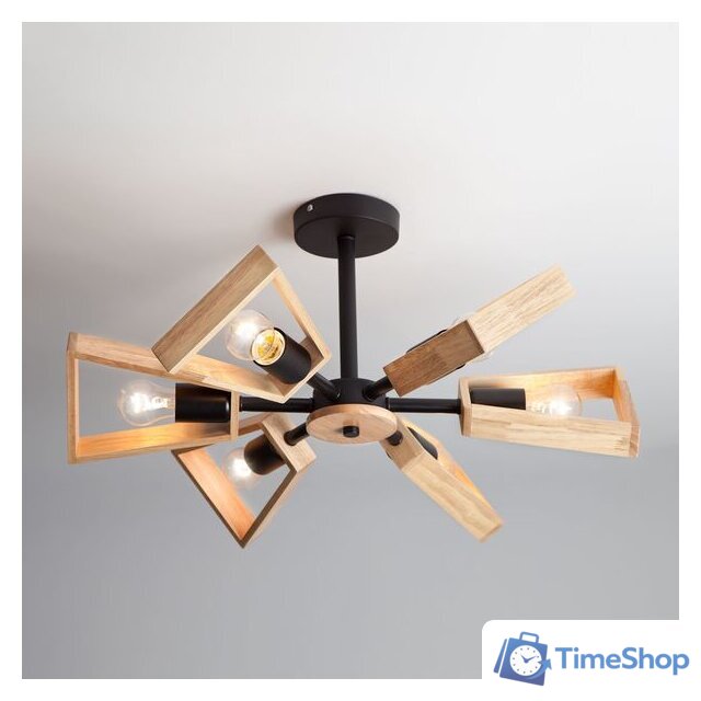 Люстра средней высоты Евросвет Klark 70056/6 (черный) - Изображение №4 — Интернет-магазин Time-Shop