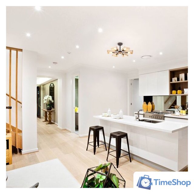 Люстра средней высоты Евросвет Klark 70056/6 (черный) - Изображение №2 — Интернет-магазин Time-Shop