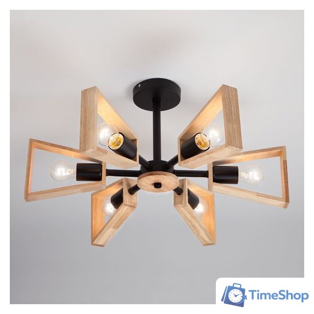 Люстра средней высоты Евросвет Klark 70056/6 (черный) - Изображение №1 — Интернет-магазин Time-Shop