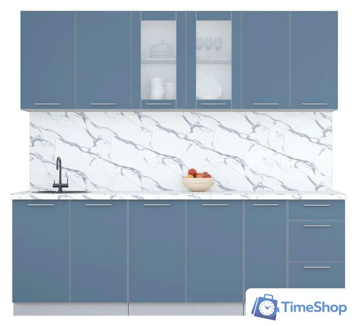 Кухонный модуль Интерлиния Мила Пластик 2.3 Б (арктический/арктический/белый гранит) - Изображение №1 — Интернет-магазин Time-Shop