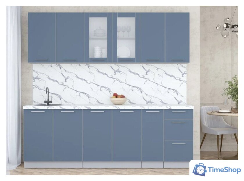 Кухонный модуль Интерлиния Мила Пластик 2.3 Б (арктический/арктический/белый гранит) - Изображение №2 — Интернет-магазин Time-Shop