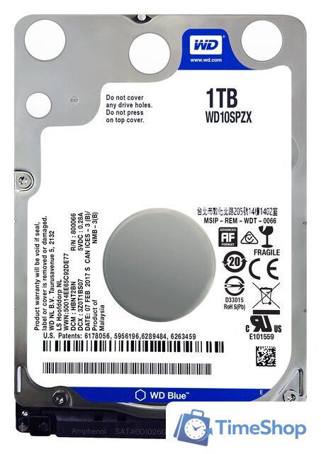 Жесткий диск WD Blue 1TB [WD10SPZX] - Изображение №1 — Интернет-магазин Time-Shop