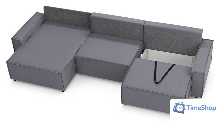 Угловой диван Mio Tesoro Дюссельдорф 293 1.5ек-1.5ек-1.5пф (1173 Savanna Plus Grafit) - Изображение №8 — Интернет-магазин Time-Shop