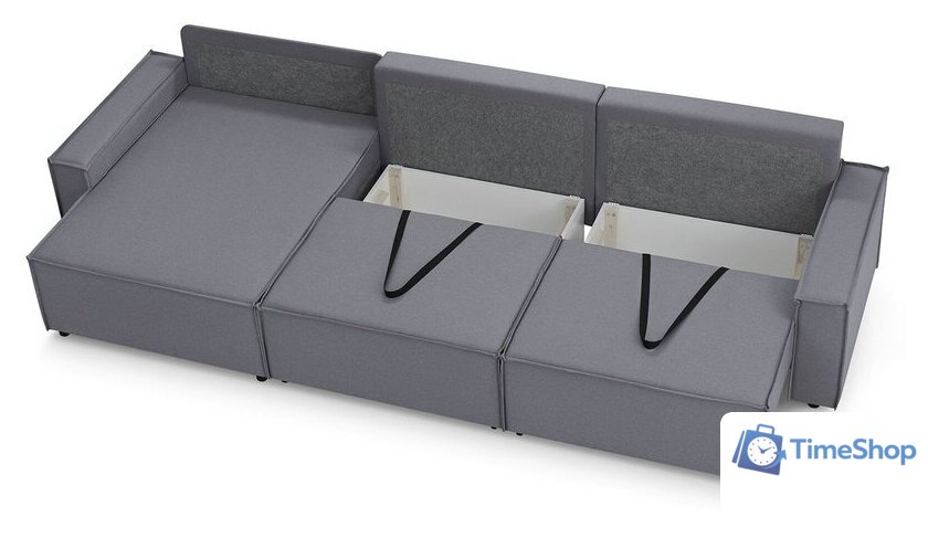 Угловой диван Mio Tesoro Дюссельдорф 293 1.5ек-1.5ек-1.5пф (1173 Savanna Plus Grafit) - Изображение №9 — Интернет-магазин Time-Shop