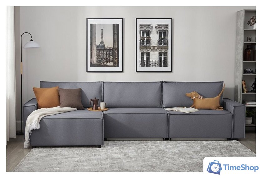 Угловой диван Mio Tesoro Дюссельдорф 293 1.5ек-1.5ек-1.5пф (1173 Savanna Plus Grafit) - Изображение №12 — Интернет-магазин Time-Shop