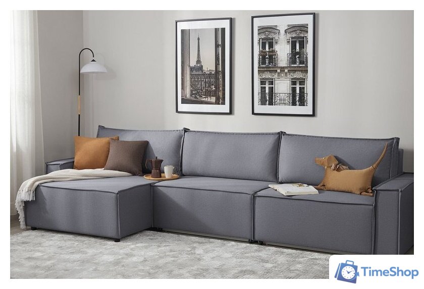 Угловой диван Mio Tesoro Дюссельдорф 293 1.5ек-1.5ек-1.5пф (1173 Savanna Plus Grafit) - Изображение №13 — Интернет-магазин Time-Shop