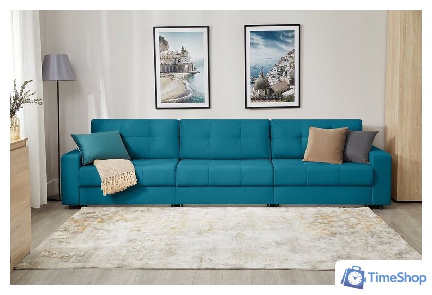 Диван Mio Tesoro Манчестер 292 1.5ек-1.5ек-1.5ек (1102 аквамарин) - Изображение №11 — Интернет-магазин Time-Shop