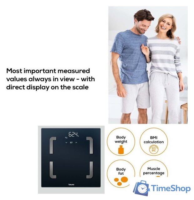 Умные напольные весы Beurer BF880 Wi-Fi - Изображение №4 — Интернет-магазин Time-Shop