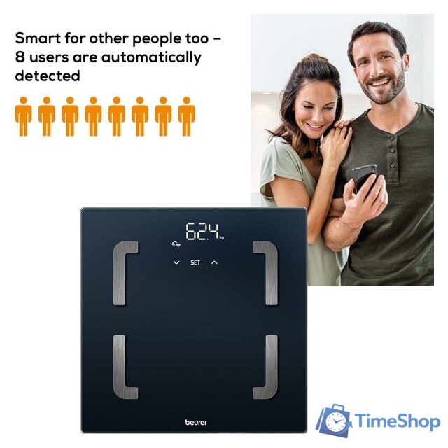 Умные напольные весы Beurer BF880 Wi-Fi - Изображение №7 — Интернет-магазин Time-Shop