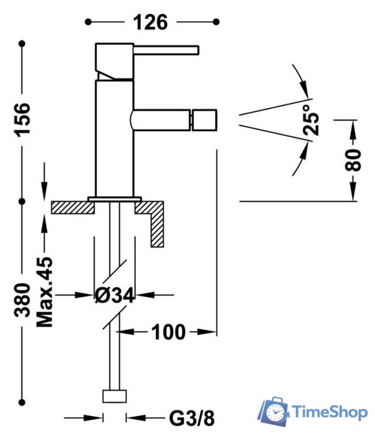 Смеситель Tres Maxtres 06212001Nm - Изображение №2 — Интернет-магазин Time-Shop