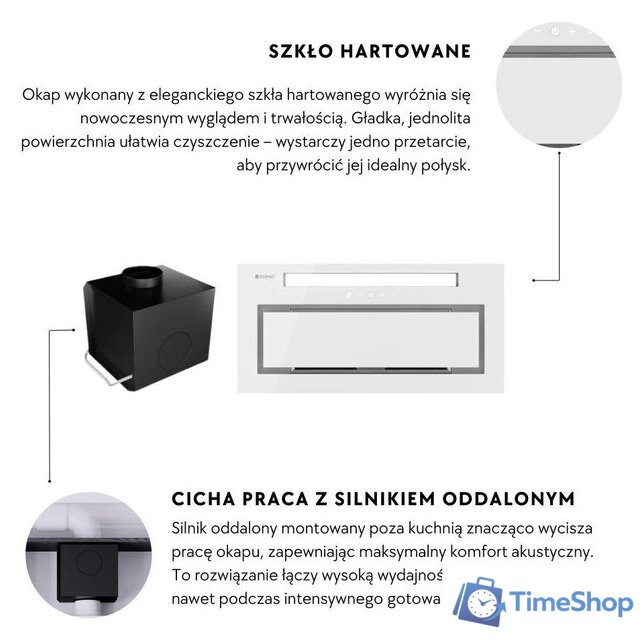 Кухонная вытяжка Globalo Silentio 60.2 White + Turbina TW 1.2 - Изображение №3 — Интернет-магазин Time-Shop