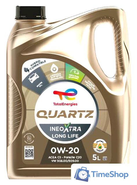 Моторное масло Total Quartz Ineo X Long Life 0W-20 5л - Изображение №1 — Интернет-магазин Time-Shop