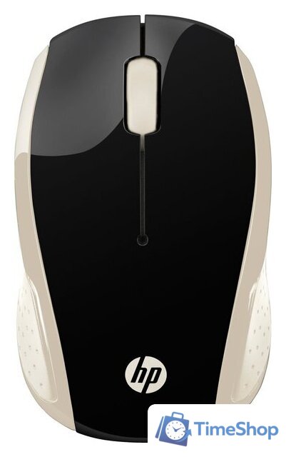 Мышь HP Wireless Mouse 200 (черный/золотистый) - Изображение №1 — Интернет-магазин Time-Shop