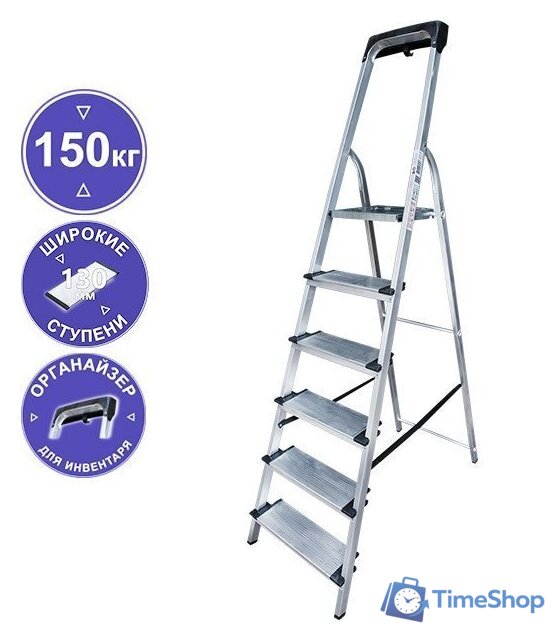 Лестница-стремянка Новая высота NV 1118 (6 ступеней) - Изображение №1 — Интернет-магазин Time-Shop