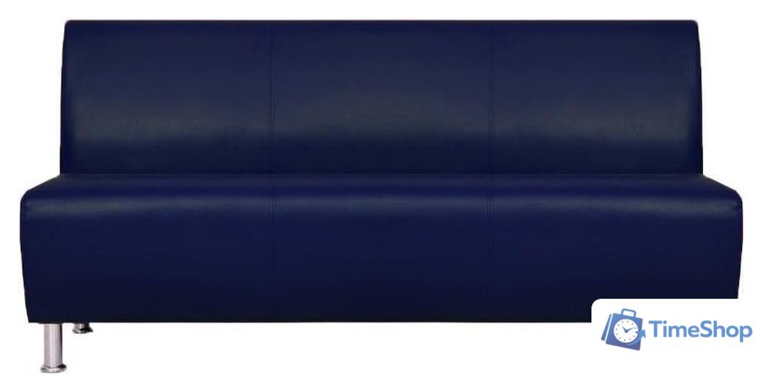 Диван Brioli Руди трехместный (экокожа, L18 синий) - Изображение №1 — Интернет-магазин Time-Shop