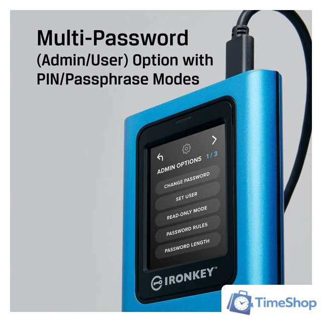 Внешний накопитель Kingston IronKey Vault Privacy 80 1920GB IKVP80ES/1920G - Изображение №8 — Интернет-магазин Time-Shop