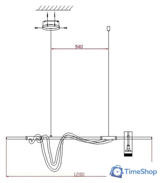 Подвесная люстра Kinklight Кайли 08039K-120A.19 (черный) - Изображение №3 — Интернет-магазин Time-Shop