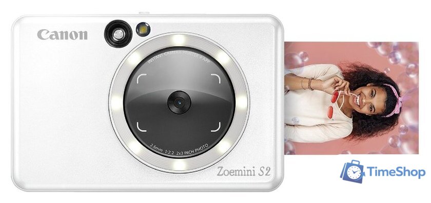 Фотоаппарат Canon Zoemini S2 (жемчужный белый) - Изображение №2 — Интернет-магазин Time-Shop