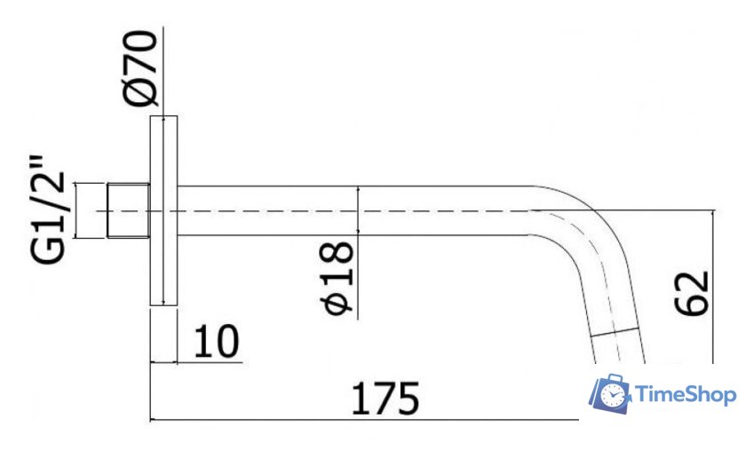 Излив Paffoni Light ZBOC045NO - Изображение №2 — Интернет-магазин Time-Shop
