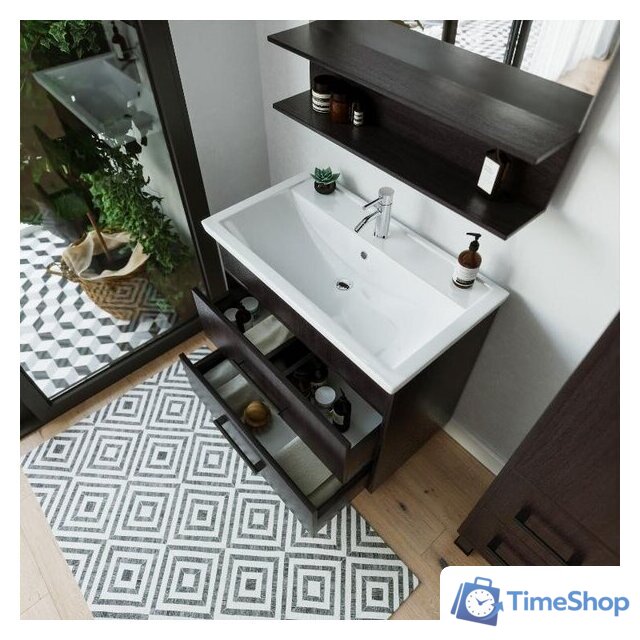  Бриклаер Тумба под умывальник Чили 80 (венге) - Изображение №5 — Интернет-магазин Time-Shop