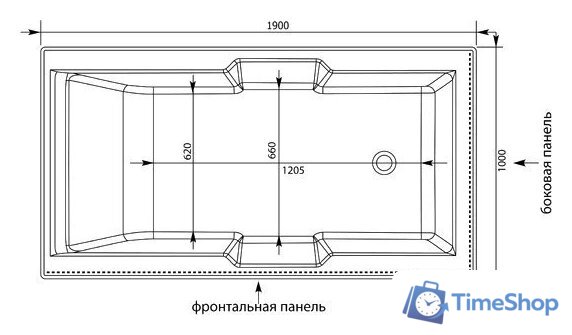 Ванна Aquanet Vega 190x100 - Изображение №6 — Интернет-магазин Time-Shop
