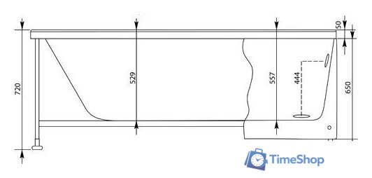 Ванна Aquanet Vega 190x100 - Изображение №7 — Интернет-магазин Time-Shop