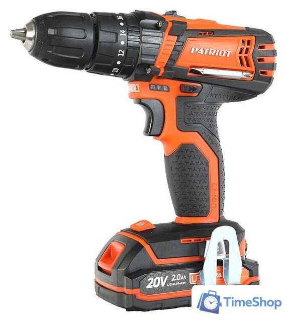 Дрель-шуруповерт Patriot BR 201UES-h 180201205 (с 2-мя АКБ, кейс) - Изображение №1 — Интернет-магазин Time-Shop