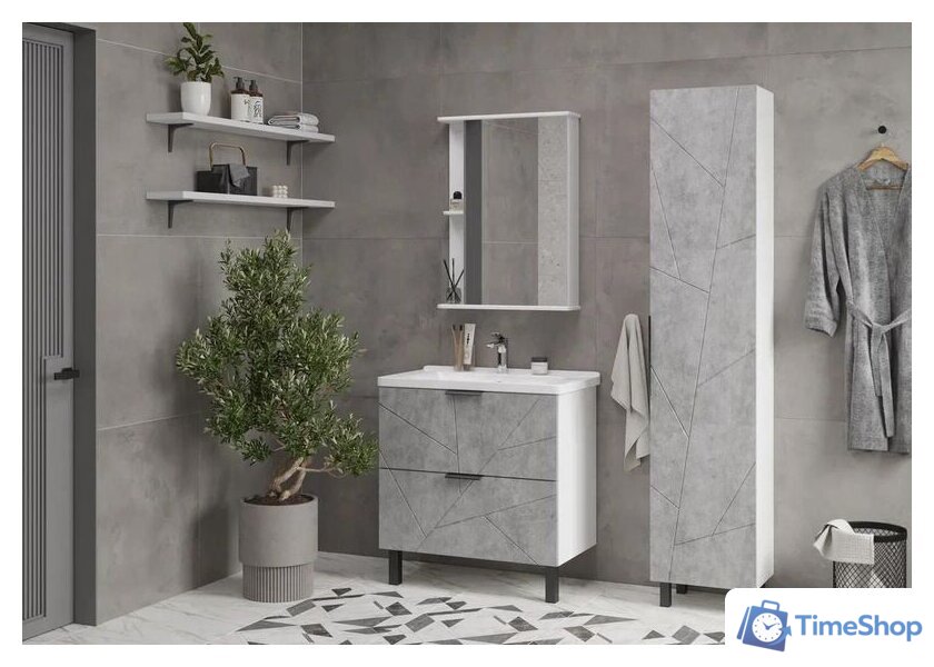  Volna Шкаф-пенал Twing 40 бетон - Изображение №5 — Интернет-магазин Time-Shop