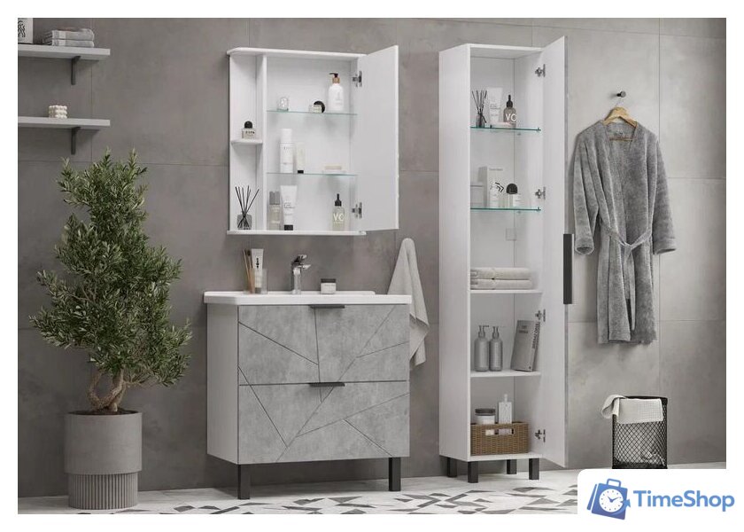  Volna Шкаф-пенал Twing 40 бетон - Изображение №6 — Интернет-магазин Time-Shop