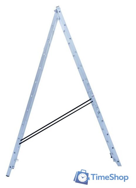 Лестница-стремянка Новая высота NV 122 алюминиевая двухсекционная 2x12 ступеней - Изображение №4 — Интернет-магазин Time-Shop