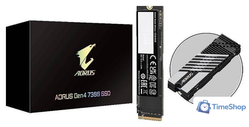 SSD Gigabyte Aorus Gen4 7300 2TB AG4732TB - Изображение №4 — Интернет-магазин Time-Shop